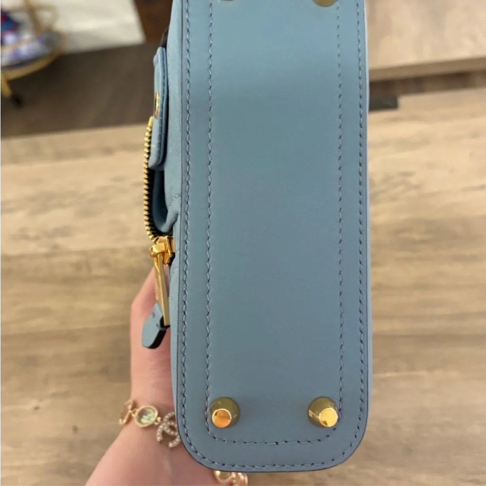 Moschino Blue Mini Biker Jacket Bag - Picture 10 of 11